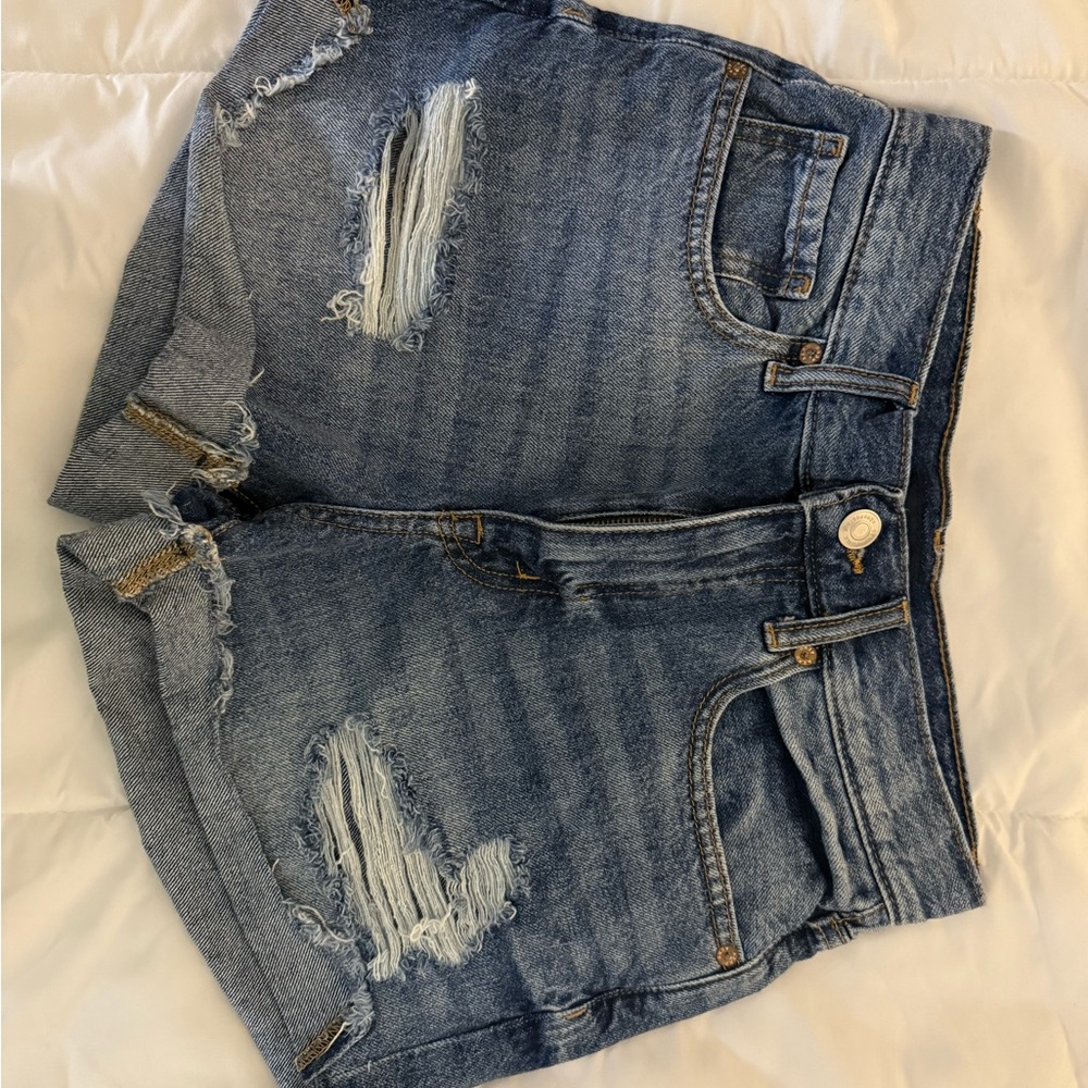 Aeropostale Blue Distressed Jean Shorts Vintage Style